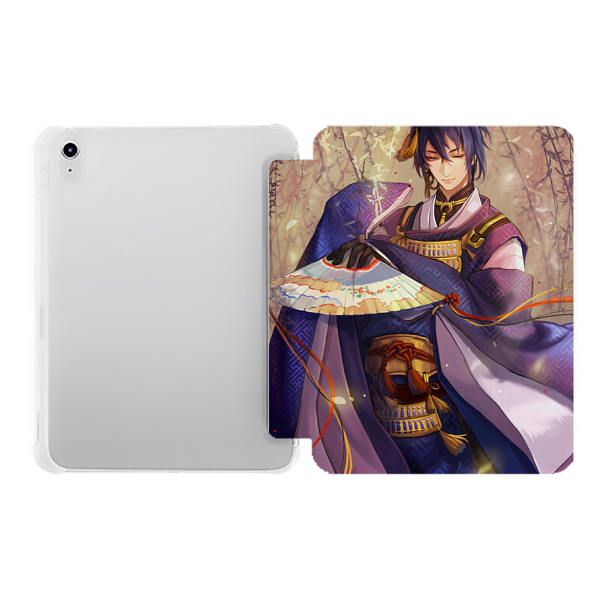（画像用） 刀剣乱舞 Touken Ranbu IPad ケース ペン収納付き 三つ折りスタンド PUレザー×シリコン 対応機種9.5/10.5/10.9インチ